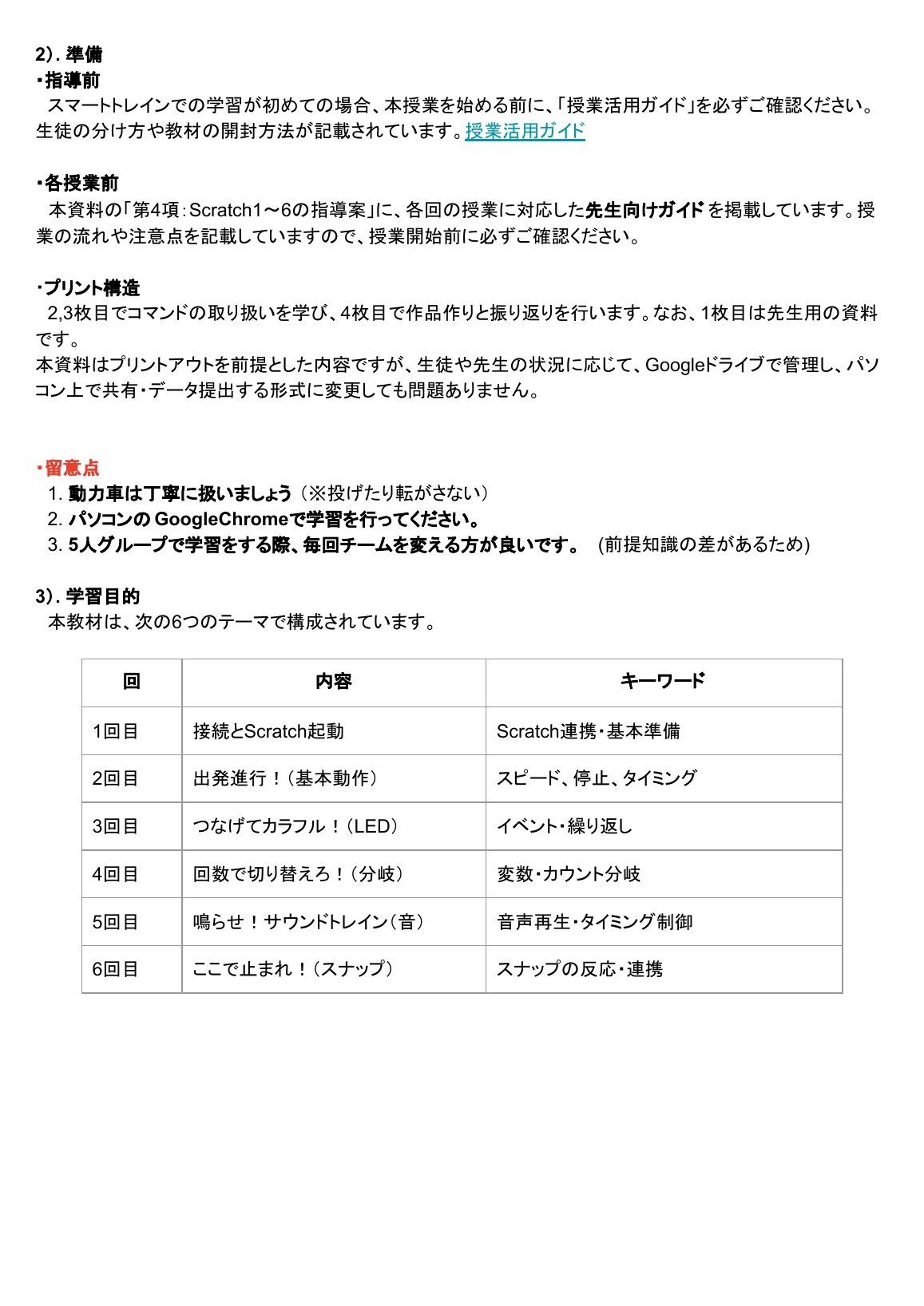スクラッチ1〜6 指導ガイド 2ページ目