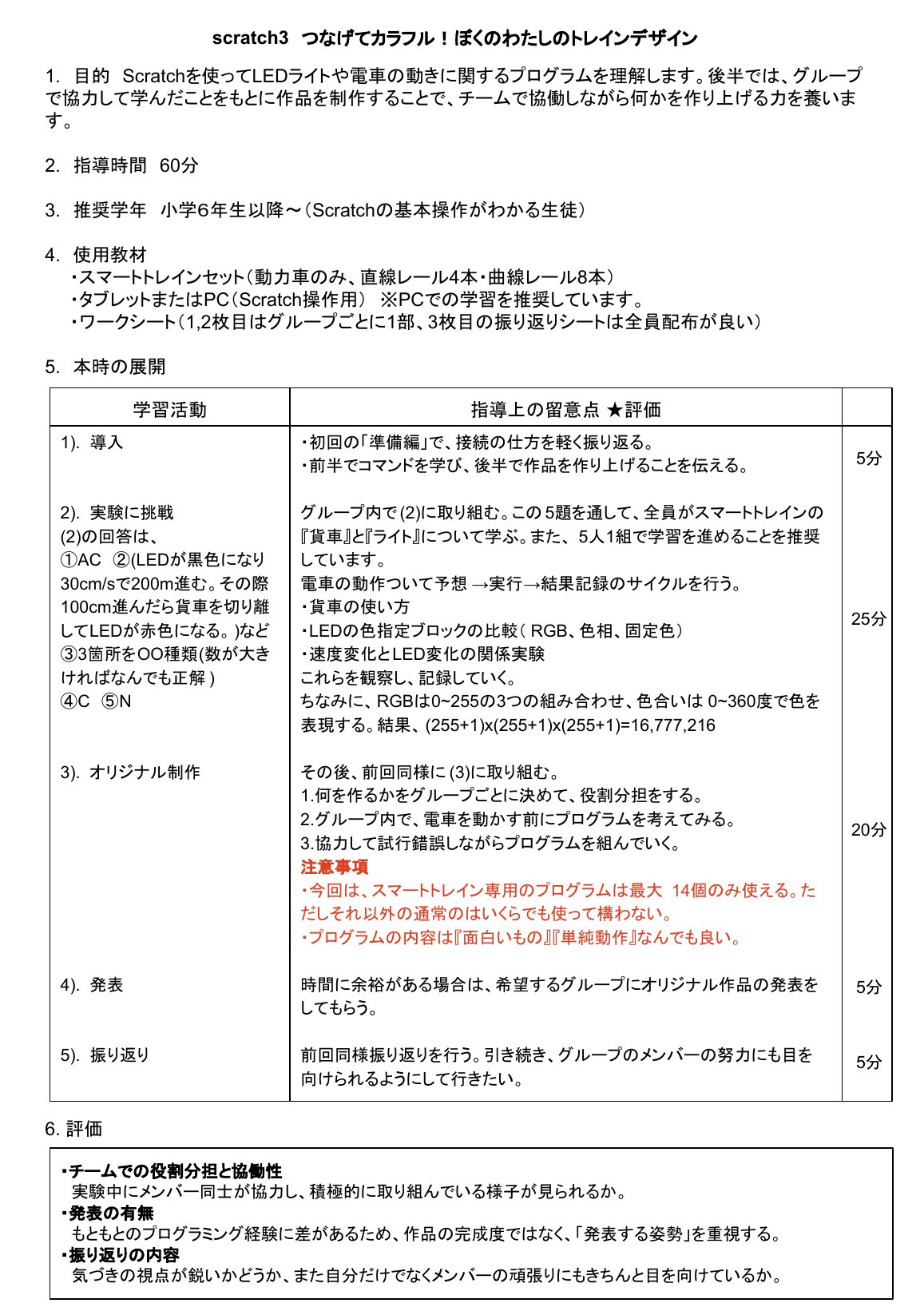 ライトをカラフルにしようの1ページ目