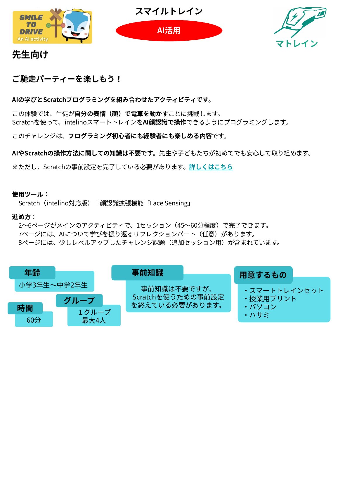 スマイルトレインの1ページ目