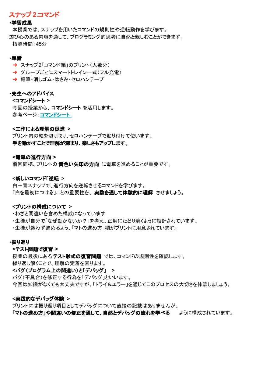 スナップ1〜4 指導ガイド 4ページ目