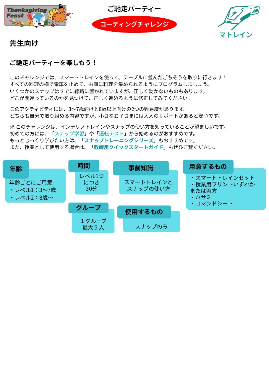 ごちそうパーティー 1枚目の資料