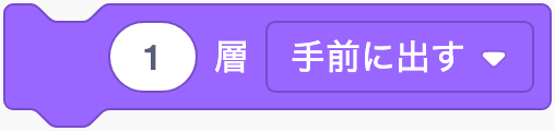 重なり順を何層か変えるのScratchブロック