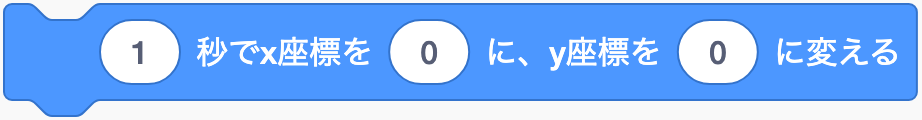 x・y座標へ時間をかけて移るのScratchブロック